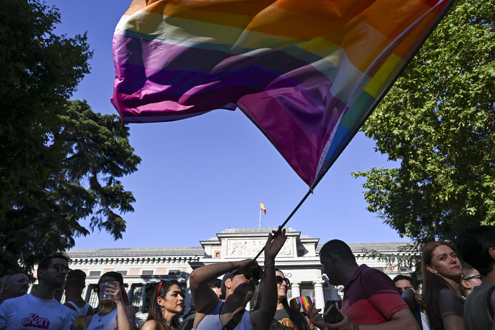 La marcha ha estado organizada por la Federación Estatal LGTBI+ y el Colectivo LGTBI de Madrid..