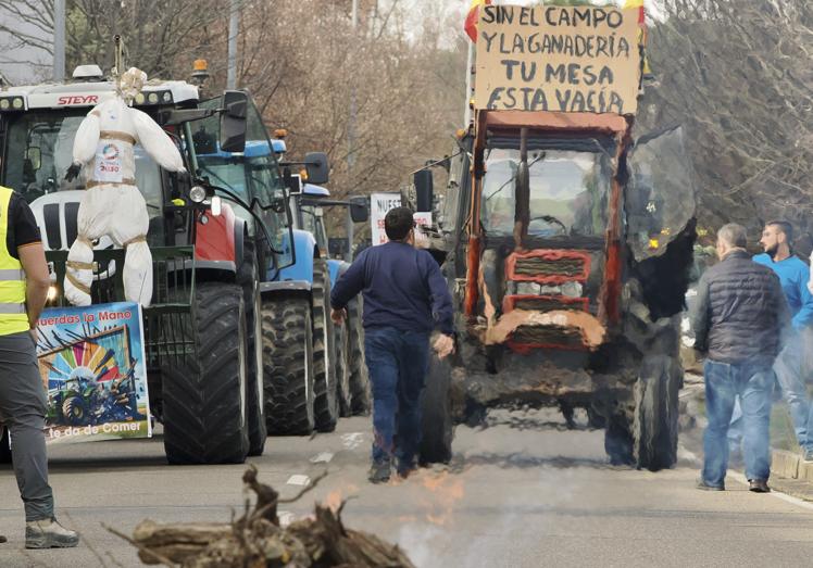 Una de las tractoradas protagonizadas por agricultores españoles.