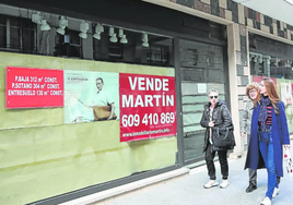 Un comercio cerrado.