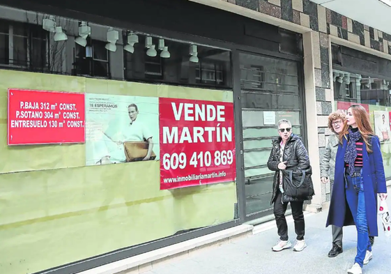 Un comercio cerrado.