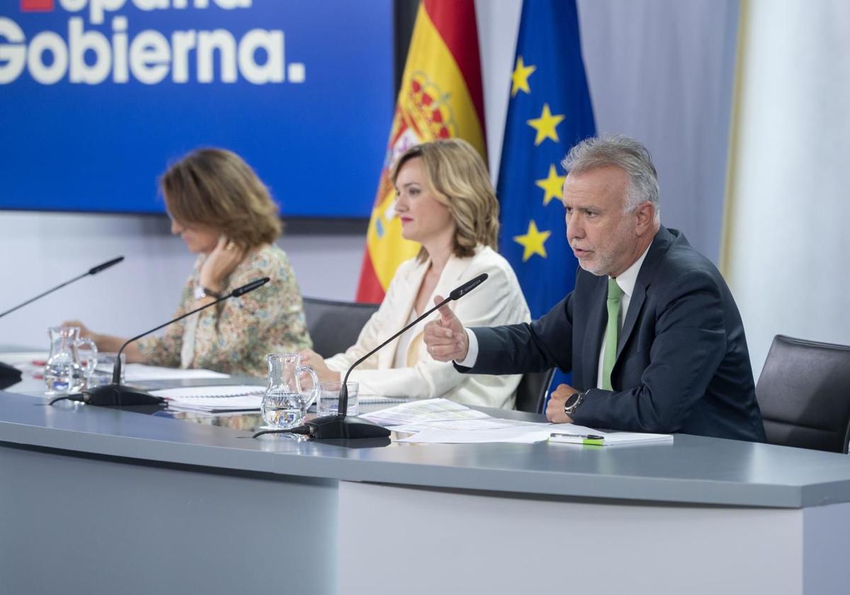 Rueda de prensa del Gobierno tras el Consejo de Ministros de este martes.