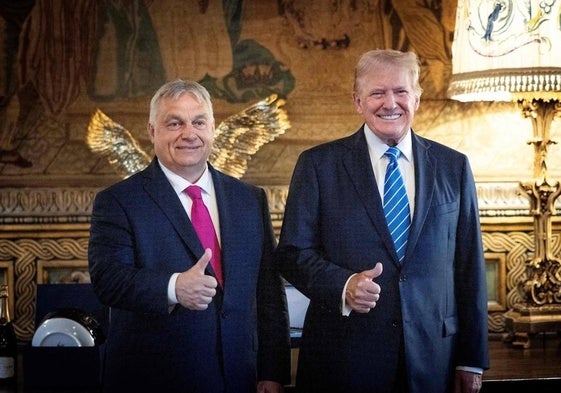 Viktor Orbán y Donald Trump evidenciaron su sintonía en la visita del húngaro a Mar-a-Lago.