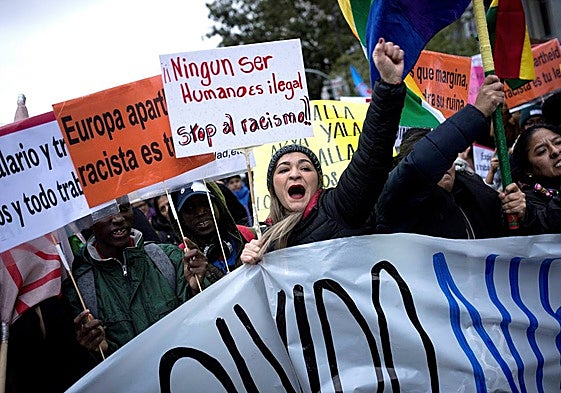Manifestación contra el racismo en Madrid, en 2019.