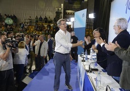 El presidente del Partido Popular, Alberto Núñez Feijóo, durante el XIX Congreso Extraordinario del PP de Ourense