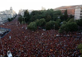 Las mejores imágenes de la celebración de la Eurocopa en Madrid