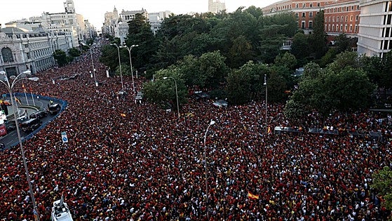Las mejores imágenes de la celebración de la Eurocopa en Madrid