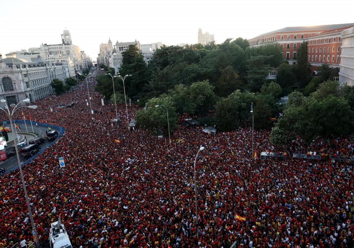 Las mejores imágenes de la celebración de la Eurocopa en Madrid