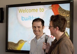 Evan Williams y Biz Stone, cofundadores de Twitter.