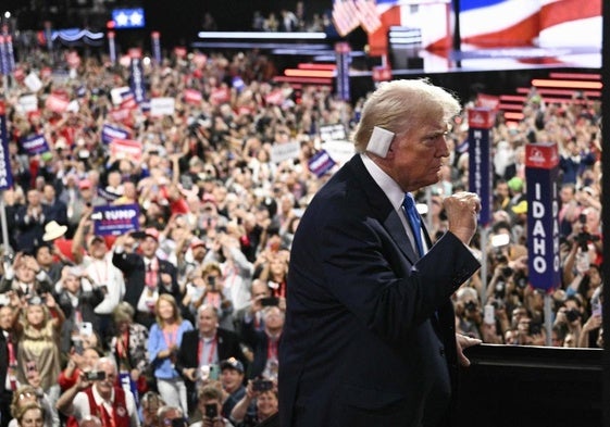 Trump acude a cada una de las jornadas de la convención republicana de Milwaukee, donde es aclamado entre los delegados y los simpatizantes.