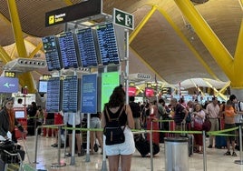 Vista del aeropuerto de Adolfo Suárez Madrid-Barajas este sábado