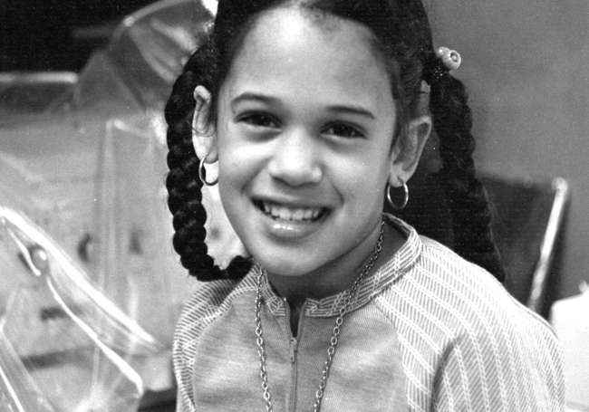 Kamala Harris de niña.