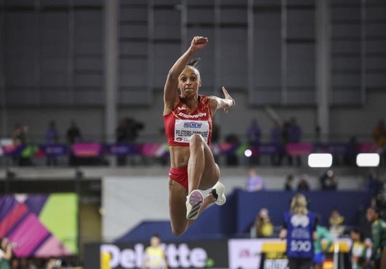 Ana Peleteiro, en los Mundiales de Atletismo de pista cubierta de Glasgow