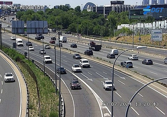 Una de las cámaras de vigilancia de la DGT en Madrid