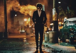 Timothée Chalamet, como Bob Dylan.