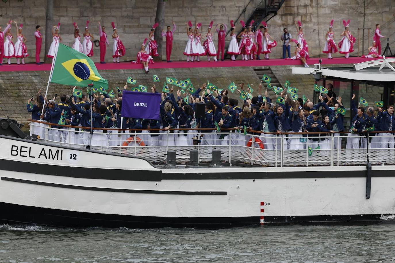 La delegación brasileña.