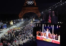 La escena de la polémica vista desde el Trocadero