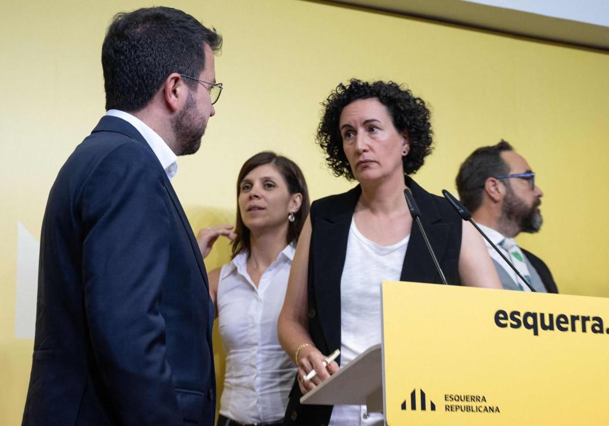 Pere Aragonès y Marta Rovira comparecen el viernes tras la consulta a las bases.