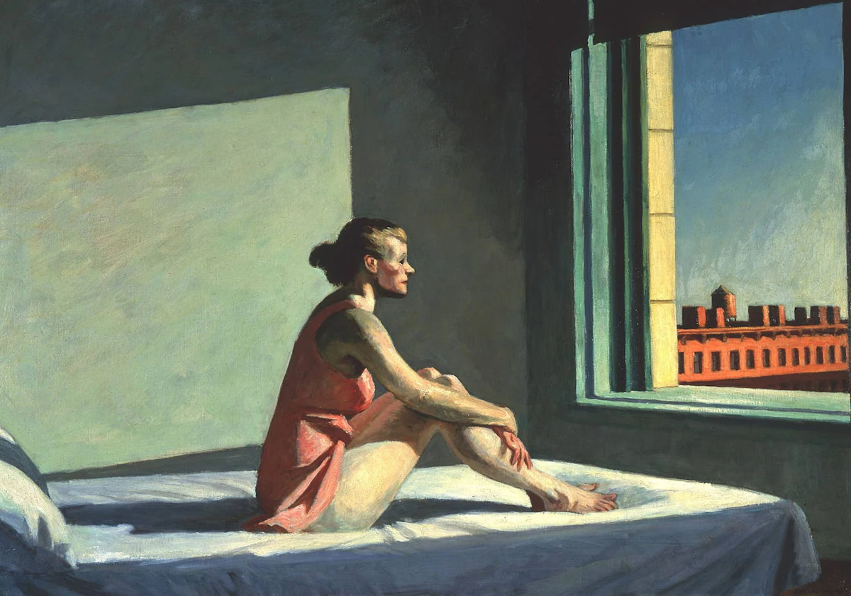 'Sol de la mañana' (1952). Para esta icónica obra de Edward Hopper, hoy en la colección Thyssen, posó su esposa Josephine con 69 años.