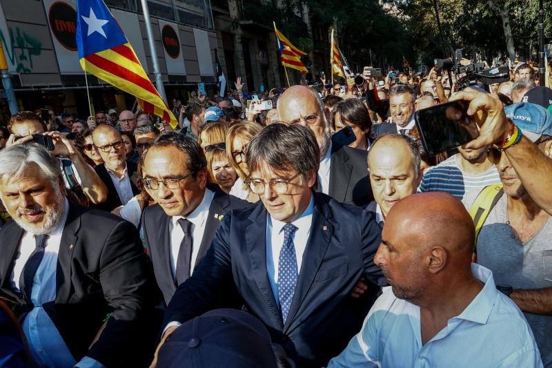 Puigdemont a su llegada a Barcelona el pasado jueves