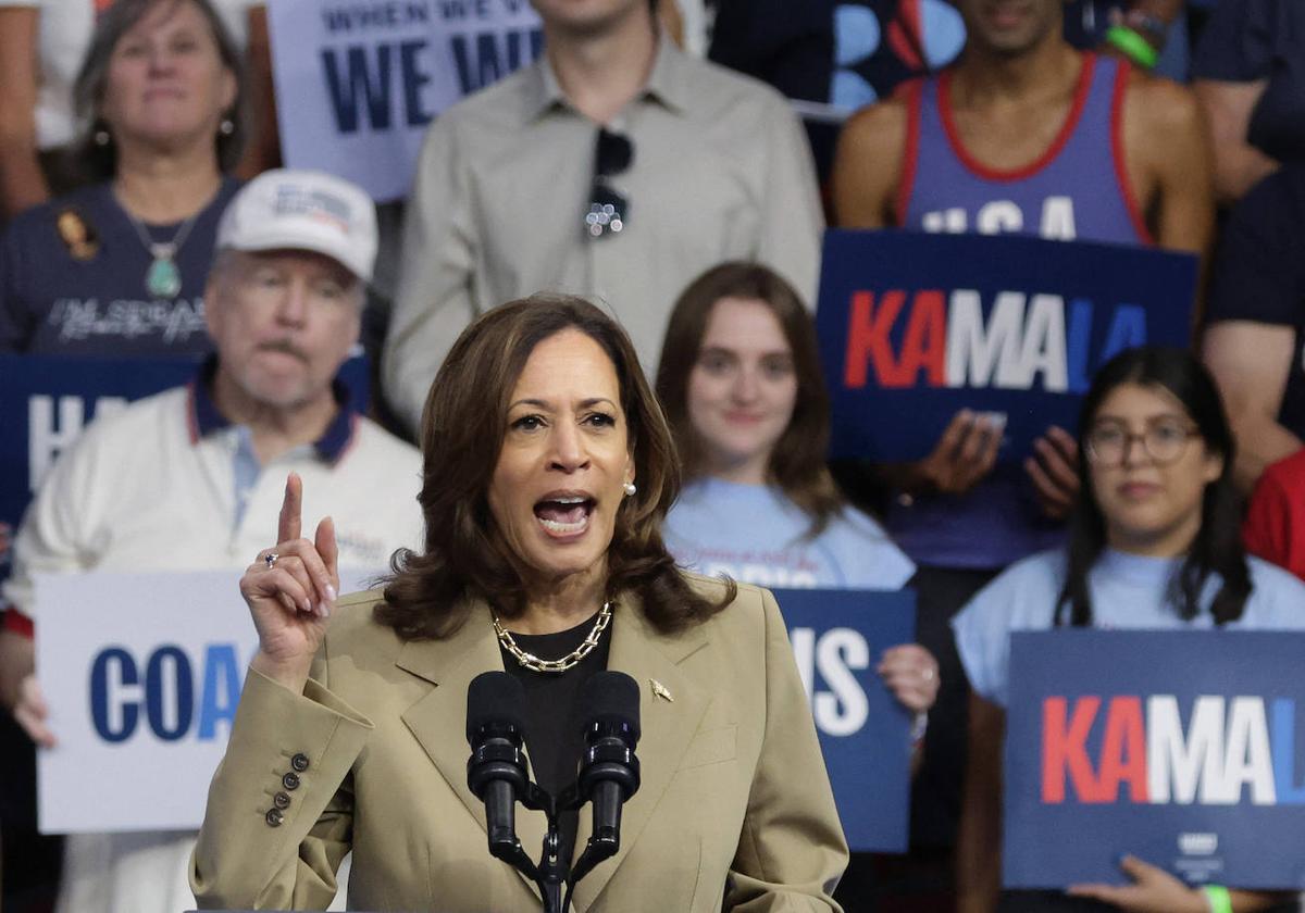 Kamala Harris, en un reciente acto electoral en Arizona.