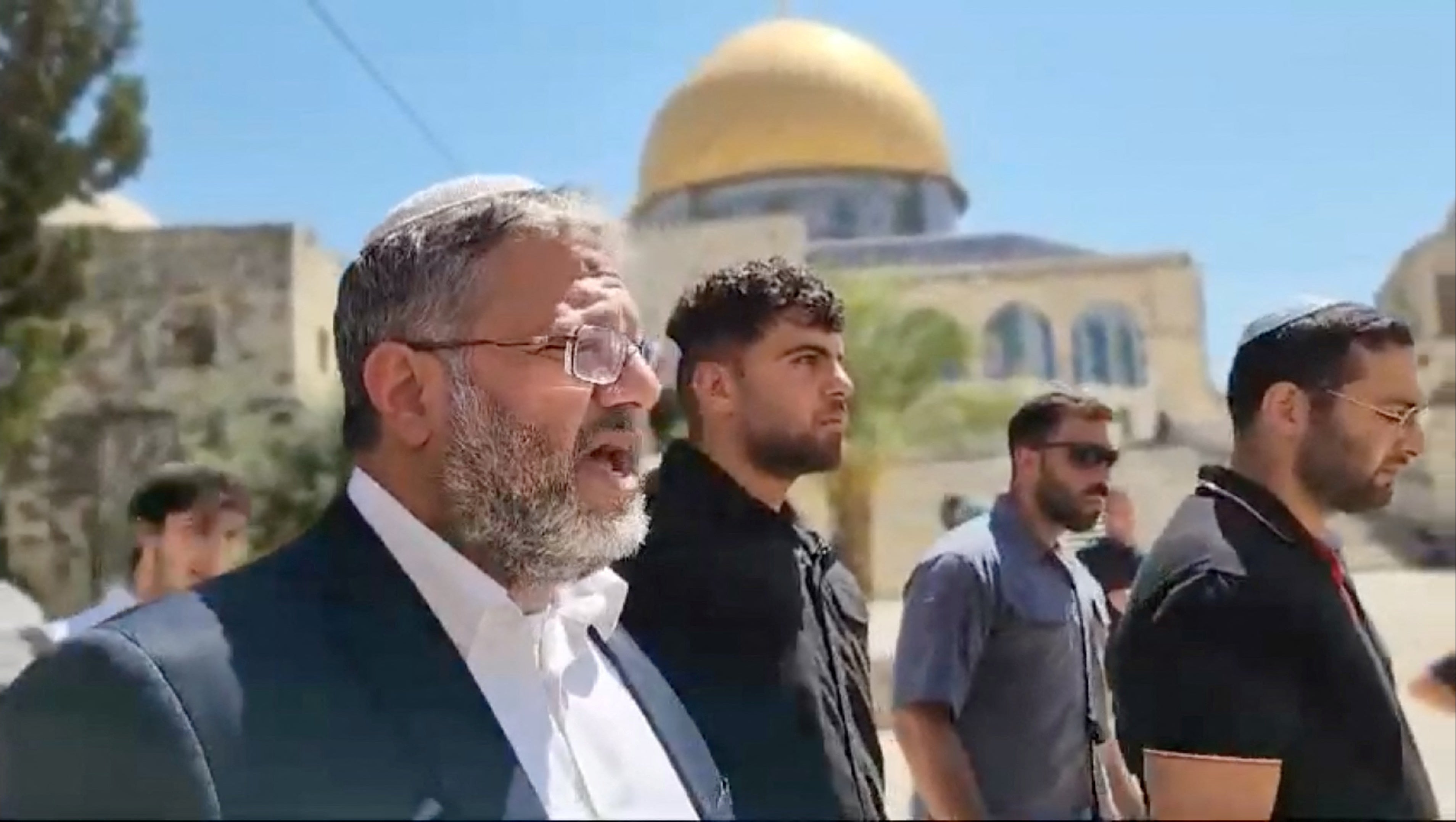 Ben Gvir, ministro de Seguridad israelí, en la Explanada de las Mezquitas.