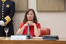 La presidenta del Congreso, Francina Armengol, durante el acto de entrega del 'Premio 15 de junio' en el Congreso de los Diputados.