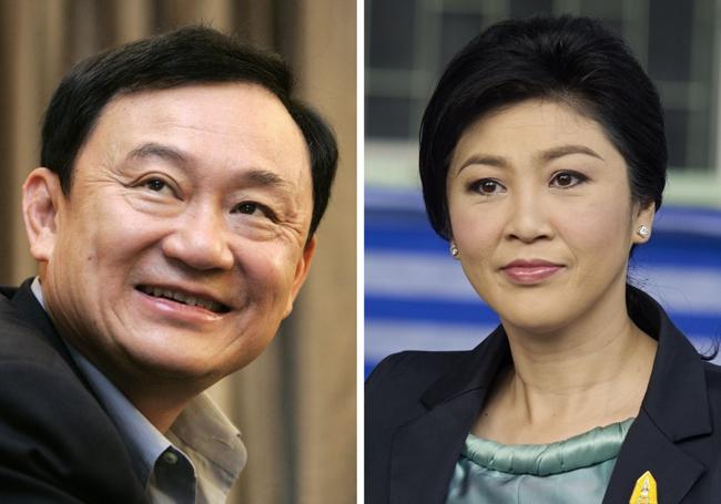 Thaksin y Yingluck Shinawatra, padre y tía de la nueva primera ministra.