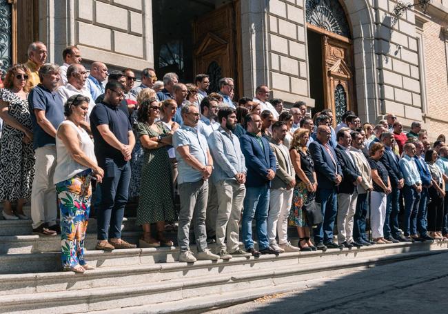 Imagen de la concentración este lunes en Toledo.