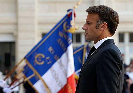 Emmanuel Macron, presidente de Francia, durante un acto oficial.