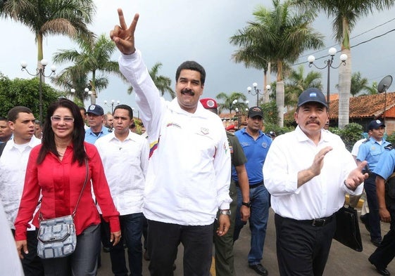 El presidente de Venezuela, Nicolás Maduro, en una visita a Nicaragua con su mandatario, Daniel Ortega.