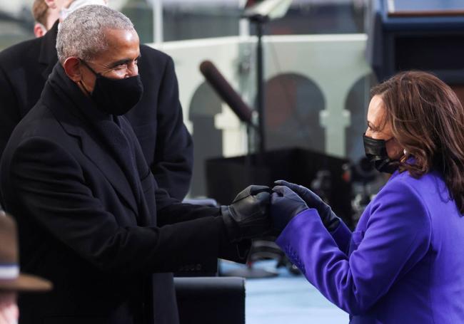 Barack Obama y Kamala Harris, en la investidura de Joe Biden en 2021.