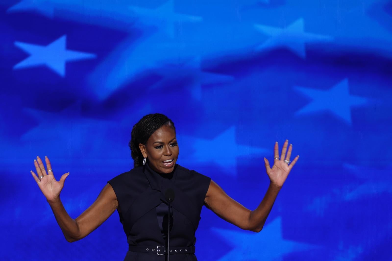 Michelle Obama durante su discurso.