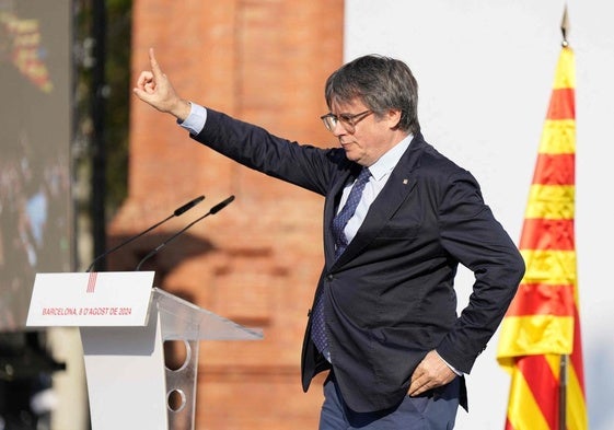 Carles Puigdemont, el 8 de agosto, en Barcelona.