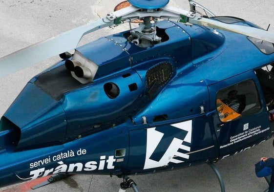 Helicóptero del SCT.