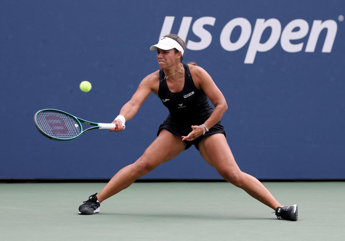 Jessica Bouzas, durante su partido contra Katie Boulter.