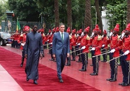 Pedro Sánchez, durante su visita a Senegal.