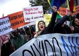 Manifestación contra el racismo en una imagen de archivo.