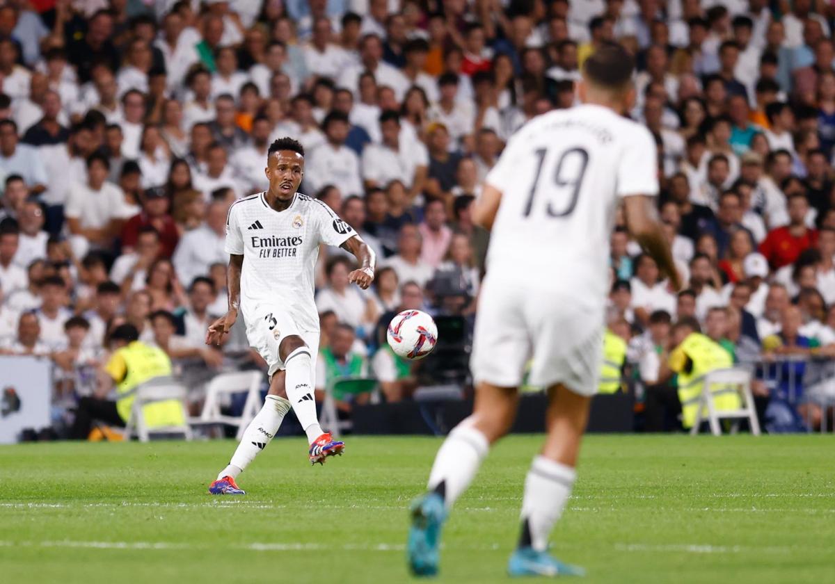 Eder Militao, durante el último partido de Liga del Real Madric, contra el Betis.