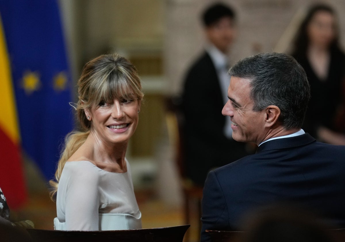 Begoña Gómez y Pedro Sánchez en un reciente acto oficial