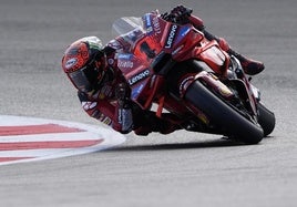 Pecco Bagnaia, durante los entrenamientos de este viernes.