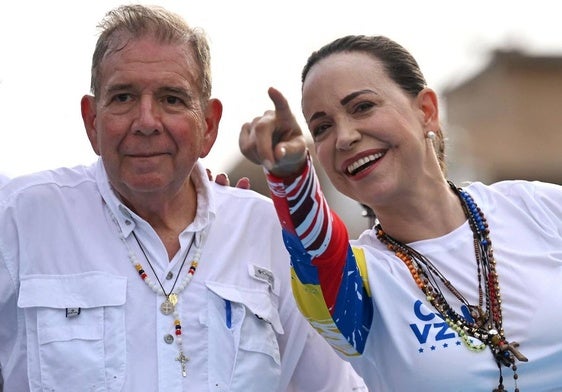 Los líderes opositores Edmundo González y María Corina Machado.