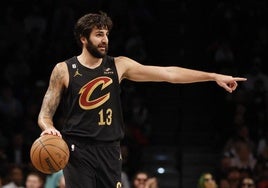 Ricky Rubio, jugando unos de sus últimos partidos en la NBA con los Cleveland Cavalier