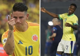 James brilla ante una Argentina sin Messi y Brasil sufre otro bochorno