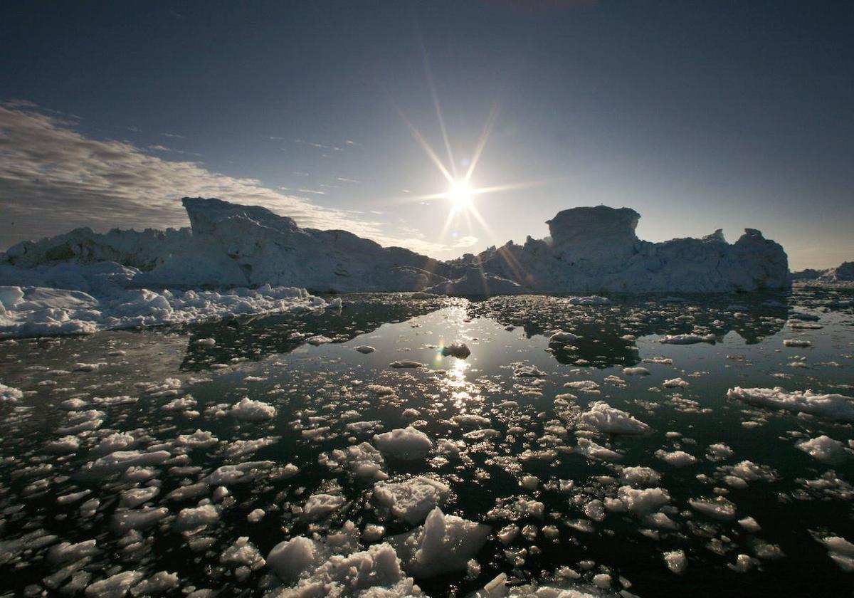 La caída de grandes bloques de hielo es evidente en la región.