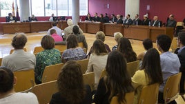 Sala de juicios en Murcia en una imagen de archivo.