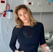 Sabrina Salerno antes de ser operada.