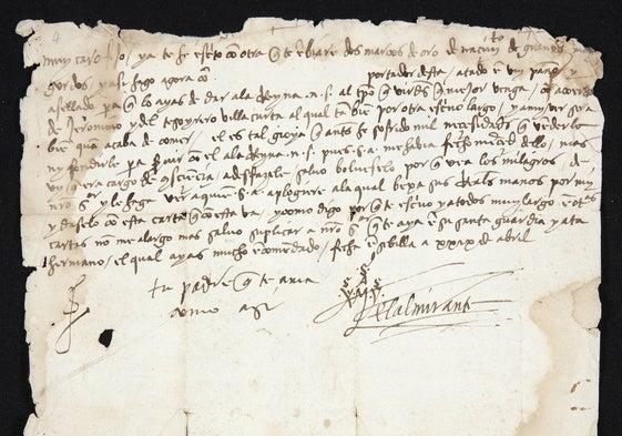 Carta de Colón a su hijo Diego de 1498.