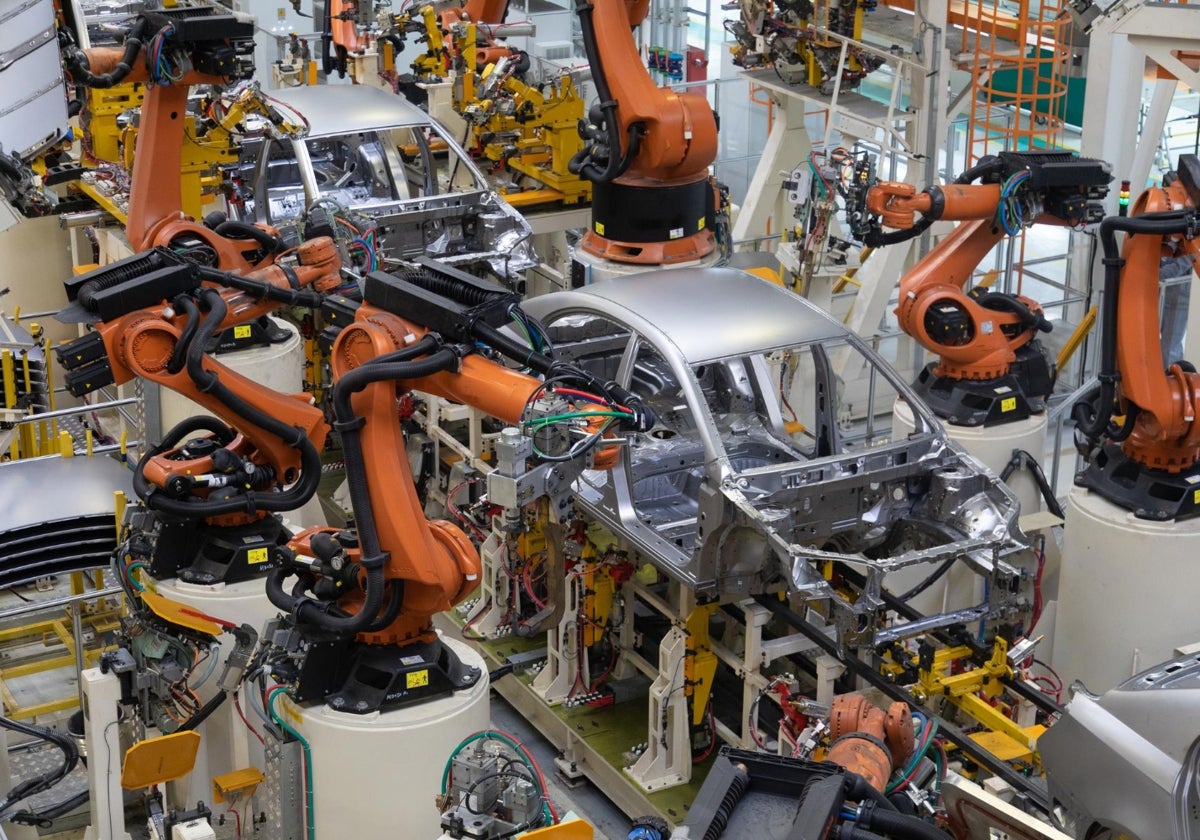 Vista interior de la fábrica de Seat en Martorell.