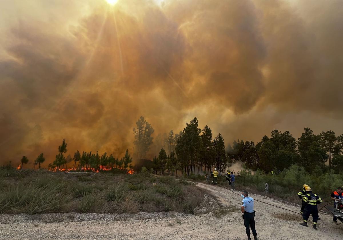 Imagen de los grandes incendios que asolan portugal en este mes de septiembre de 2024.