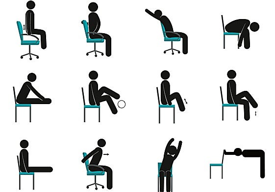 Una silla ofrece diversas alternativas para ejercitar el cuerpo.